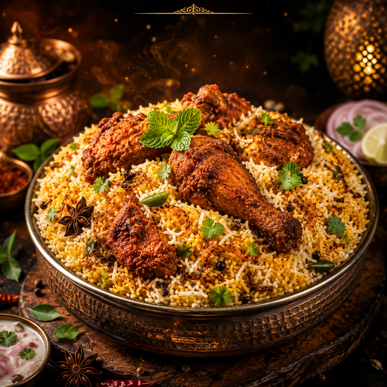  Chicken Fry piece Donne Biryani    