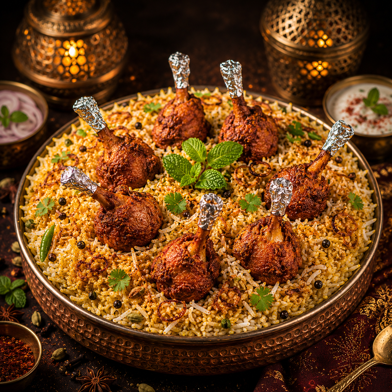 Chicken Lolly pop Donne Biryani    