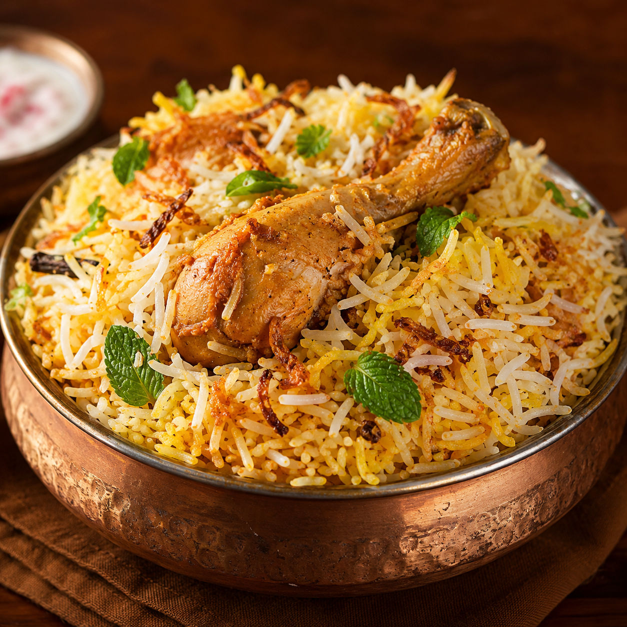  Hyderabad Chicken Dum Biryani (S)      