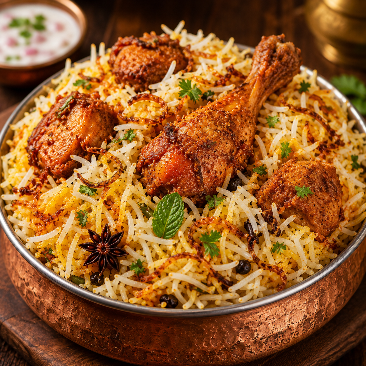  Fry Piece Chicken Biryani         